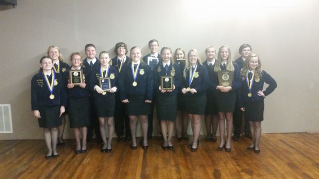 FCMS FFA brought home many awards from the Area II FFA Banquet on May 11